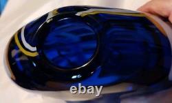 Large Vintage Hand-blown LIBERA (Czech Republic) Abstract Art Glass Vase Heavy