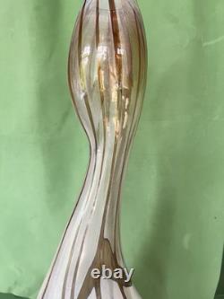 Large Vintage Mdina Glass Vase 1970s Malta 40cm Earthtones Hand Blown Art Glass