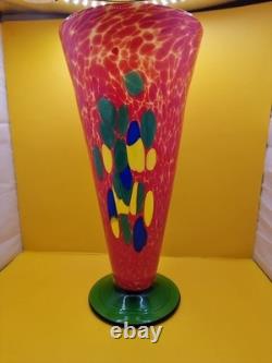 Large Vintage Murano 32cm Vase Made of Modern Murano Glass Paste. Rare Find VGC