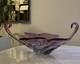 Large Vintage Murano Purple Freeform Art Glass Centrepiece Bowl C1960's