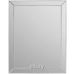 Large Wall Mirror Silver Art Deco Bevelled Bathroom Mirroroutlet 120cm x 94cm