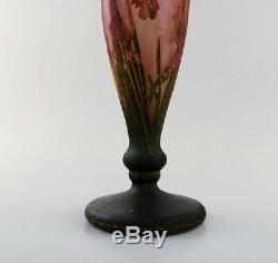 Large and impressive Daum Nancy art nouveau cameo vase, 1905