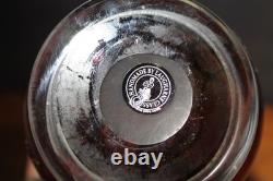 Laugharne Cranberry Glass Vase with Silver Overlay