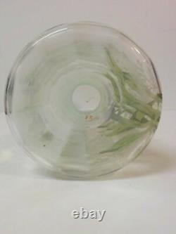 Legras Lamartine Art Nouveau Glass 11.5 Vase, Enameled Pansies, c. 1910-25 (#2)