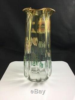 Legras Mont Joye France Enameled Glass Art Nouveau ANEMONE 10 Vase c. 1900