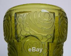Legras Montjoye Saint Denis Antique Vase Art Deco 1930 Degage Acide Etched Glass