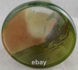 Legras Pâte de Verre art nouveau/art deco painted art glass vase