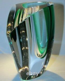 Lg. Kosta Boda Vase Mirage Art Crystal Glass Goran Warff New In Box Nib