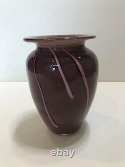 Linda Backus Art Glass Vase, Signed, 7 Tall, 5 Widest, Weight is 2 Lbs