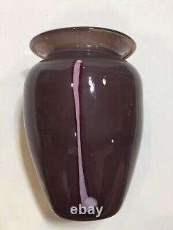 Linda Backus Art Glass Vase, Signed, 7 Tall, 5 Widest, Weight is 2 Lbs