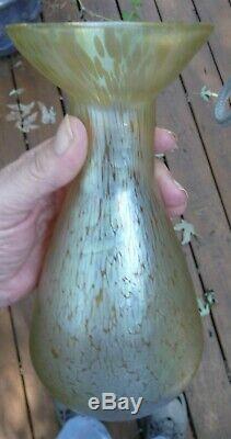 Loetz Art Glass Vase Oil Spot with Flared Top Nice