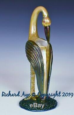 Loetz Austria Art Glass Swan Vase Circa 1892
