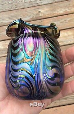 Loetz Czech Art Glass Vase GREAT COLOR