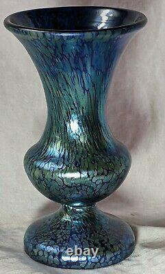 Loetz Papillon 5 Iridescent Art Nouveau Deco Bohemian Glass Vase No Reserve
