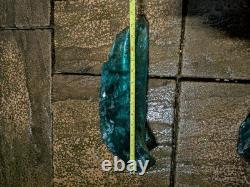 Long Aqua Green Slag Glass / Decorative Art Glass Piece 7.5kg