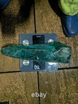 Long Aqua Green Slag Glass / Decorative Art Glass Piece 7.5kg
