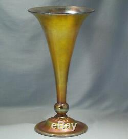 Louis Comfort Tiffany Art Nouveau Favrile Art Glass Trumpet Vase Circa 1900