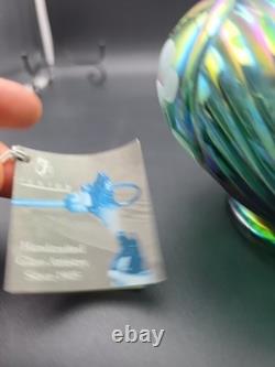 Lovely Fenton Art Glass Vase Iridescent Hand Painted Kelley