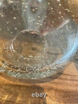 Lovely Murano Glass Bottle Vase Bubble Inclusion Benny Motzfeldt