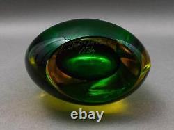 Luigi Onesto Italian Oggetti Murano Sommerso Art Glass Tear Drop Vase 9 5/8