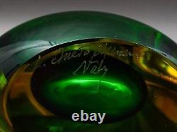 Luigi Onesto Italian Oggetti Murano Sommerso Art Glass Tear Drop Vase 9 5/8