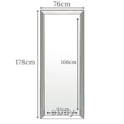 Luna Large Modern Frameless Wall Leaner Full Length Floor Mirror 178cm x 76cm