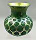 Lundberg Studio Iridescent Art Glass Indian Basket Vase Signed- Dated 2005