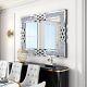 Luxurious 100x70cm Crushed Diamond Wall Mirror, Large Glitz Sparkly Wall Mirror
