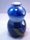 M Design Art Glass Blue Millefiori Vase Pw-114 Kitchen