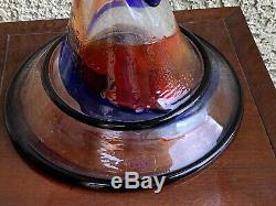MARIO BADIOLI MURANO ART GLASS FACE VASE 22 PICASSO STYLE Signed With Label