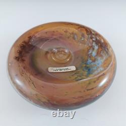 MARKED Isle of Wight Studio / Michael Harris Aurene Glass Squat Vase