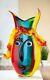Massive! 37cm Art Glass Picasso Tribute Grotesque Abstract Glass Vase
