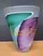 Mcm 8 Art Glass Vase James R Wilbat Handblown Abstract Art Signed