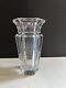 Mcm France Leaded Crystal Vase Signed 9 Hexagon Heavy Clear