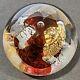 Mike Hunter Twists Art Glass Studio 1/1 Paperweight Made In Scotland Orig. Label