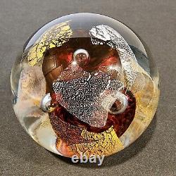 MIKE HUNTER Twists Art Glass Studio 1/1 Paperweight Made in Scotland Orig. Label