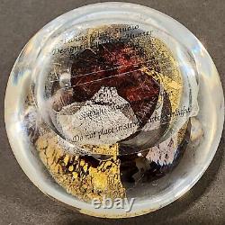 MIKE HUNTER Twists Art Glass Studio 1/1 Paperweight Made in Scotland Orig. Label