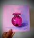 Magenta Glass Vase' Original Painting In Acrylics On A Canvas Panel