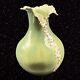 Marquis Vase Rextured Silver Lace Green Vase Pottery Made In Germany 5.25t 2.5