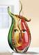 Massive Celebration To Picasso Free-formation Art Glass Abstract Face Vase