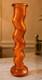 Massive Vintage Amber Glass Vase 55.5cm Tall Heavy Art Glass Spain Retro