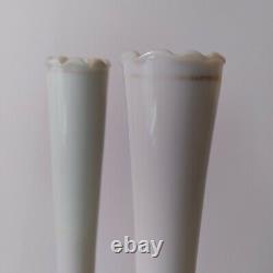 Matching Vases Italy Limone and Bardolino hand-painted gold-trim brikhouse