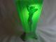 Mckee Jadeite Jadite Glass Art Deco Nude Lady 3 Sided Triangle Vase Made To Lamp