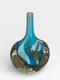 Mdina Eric Dobson 1970s'tiger' Lollipop Art Glass Vase 20cm Malta