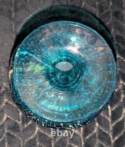 Mdina of Malta 5.5 Inches Wide 5 Inches Tall Harris Design Blown Ripple Glass