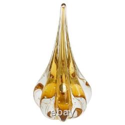 Medium Fenix Drop Glass Centerpiece Colored Hand Blown Murano-Style Art Glass. V