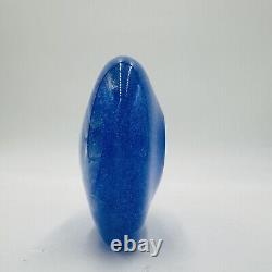 Michael Nourot Art Glass Vintage Blue Vase Perfume Bottle MCM 1980 Paperweight