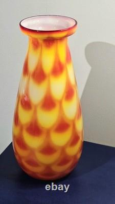 Mid Century 1960s Art Glass Vase By Elme Glasbruk Of Sweden Carl-Olof Borgarp
