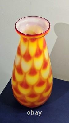 Mid Century 1960s Art Glass Vase By Elme Glasbruk Of Sweden Carl-Olof Borgarp