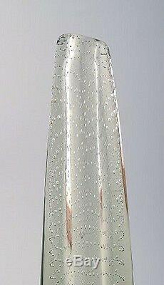 Mid Century Art Glass Vase by Gunnel Nyman for Nuutajarvi Notsjo